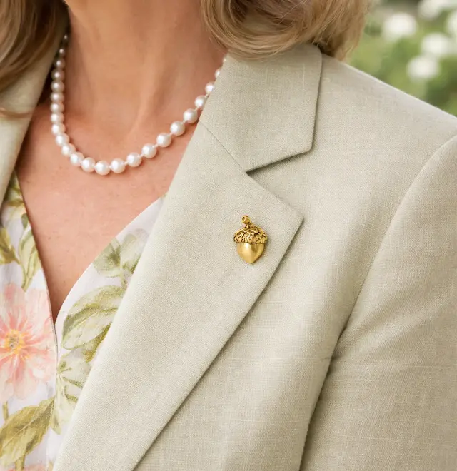 Gold dipped pewter pin